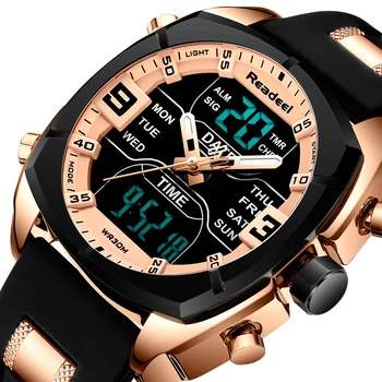 

Readeel Sports Mens Watches Men's Led Digital Quartz Man Clock Military Waterproof WristWatch relogio masculino