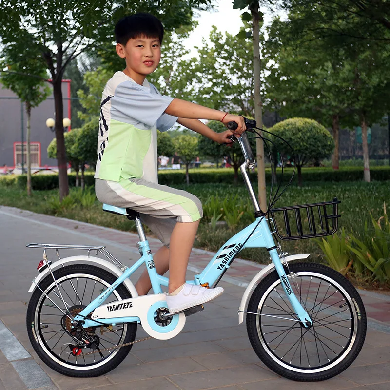 Factory Direct Princess Bicycle Single Speed Folding 18 Inch Child Stroller Children's Folding Bike