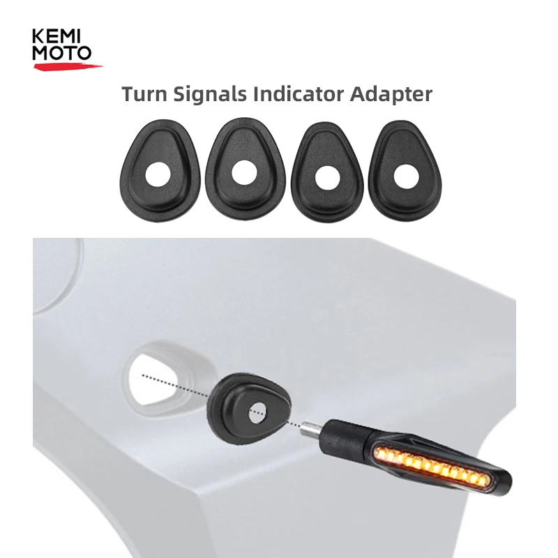 4X Motorcycle Turn Signal Indicator Adapter Spacers for Kawasaki Z650 17-18