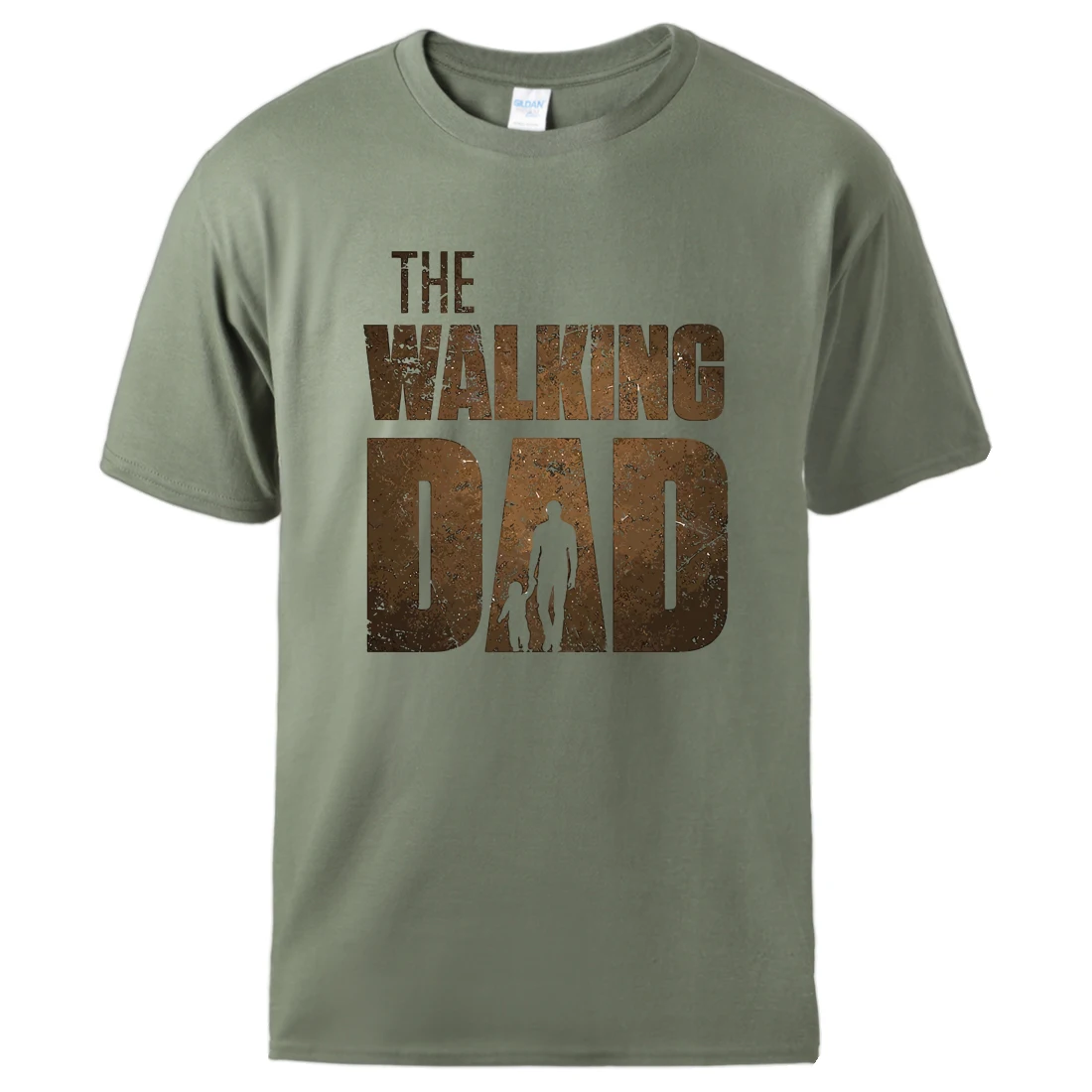 Man T-Shirt Father-Day-Gift Hot-Sell Cotton Walking Dad Short-Sleeve Print Casual Summer