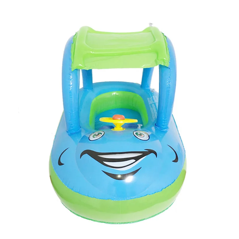Inflatable Baby Toddler Float Seat Boat Tube Ring Car Sun shade Water Swim Swimming Pool Cartoon Portable Seats ENA88
