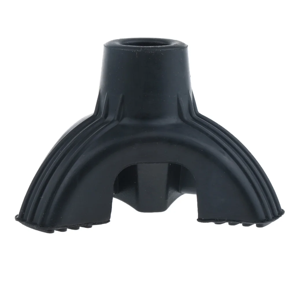 Perfk Black Tripod Anti Slip Rubber Replacement Tip for Cane Walking Stick Crutches 5/8 inch 3/4 inch - Black, 16mm