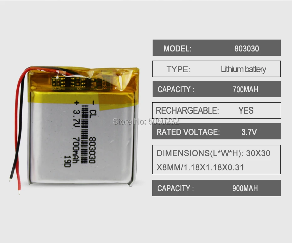 1 шт. 3,7 в 1000 мАч 803040 литий-ионный аккумулятор для gps psp mp3 mp4 mp5 Bluetooth динамик звук мобильный карман