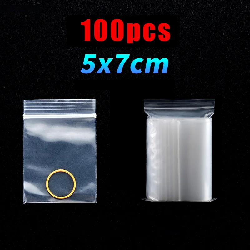 HOMFUN 100pcs/lot 5D DIY Diamond Painting Tools Plastic Self Adhesive Bags Drills Glued Stone Storage Sealing Bag Craft Supplies