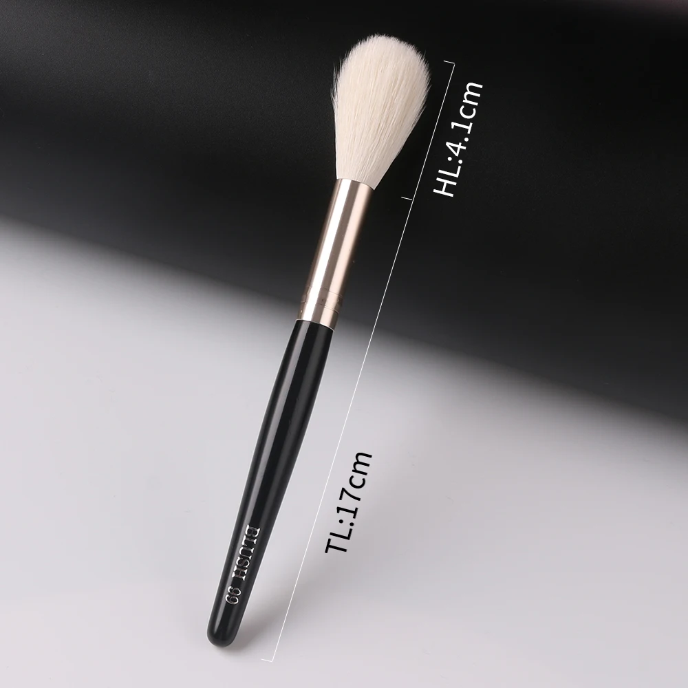 BEILI 1 pcs 100% Goat hair Highlighter Black Makeup Brushes Professional Natural Pony Eyeshadow Blush Eyebrow Make up Brushes