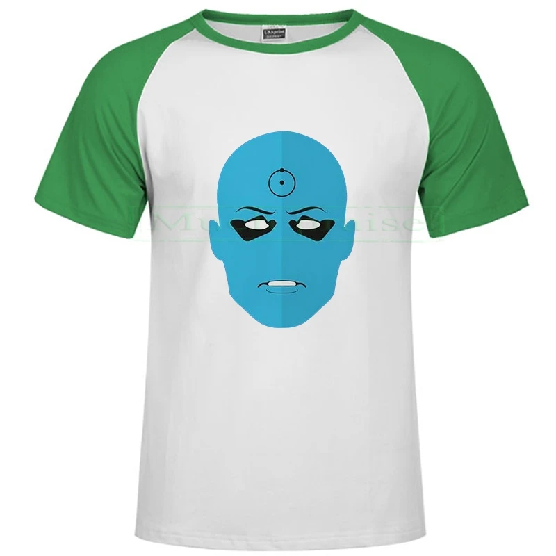 Raglan green 199 Летняя мужская футболка со смайликом, футболка с графическим рисунком, короткий рукав, белая Мандалорская Мужская забавная уличная футболка - Цвет: Raglan green 199
