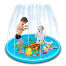 170 140 100cm dzieci nadmuchiwane wody spray pad okrągły wody Splash do zabawy w basenie gry zraszacz Mat Yard zabawy na świeżym powietrzu baseny tanie i dobre opinie Z tworzywa sztucznego 7-12y 4-6y CN (pochodzenie) NONE