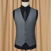 Men Suit Waistcoat Men'S Wear Slim Fit Omega-Fertilizer Plus-sized Best Man Suit Vest