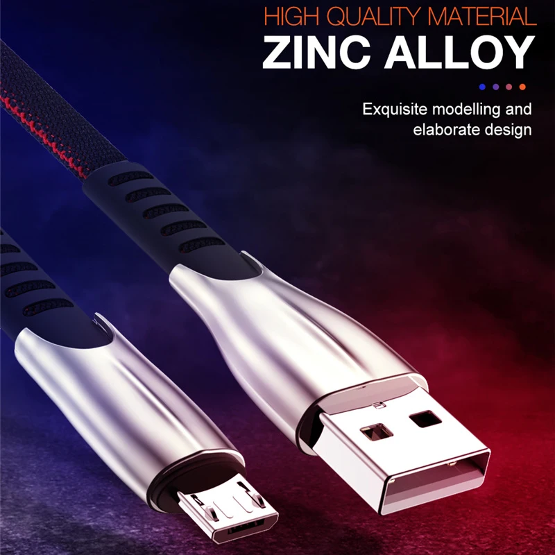 Плетеный кабель Micro Usb Type-c из цинкового сплава для быстрой зарядки и