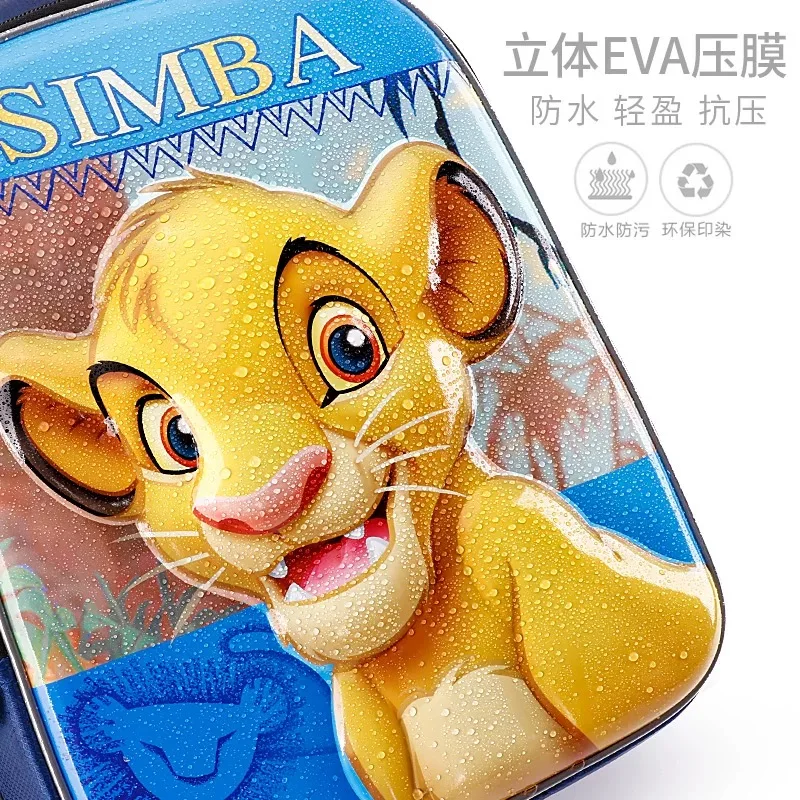 Настоящий рюкзак disney The Lion King 3D Simba школьный ранец с изображением мультяшных геров, детская дышащая школьная сумка в подарок на день рождения для мальчиков и девочек