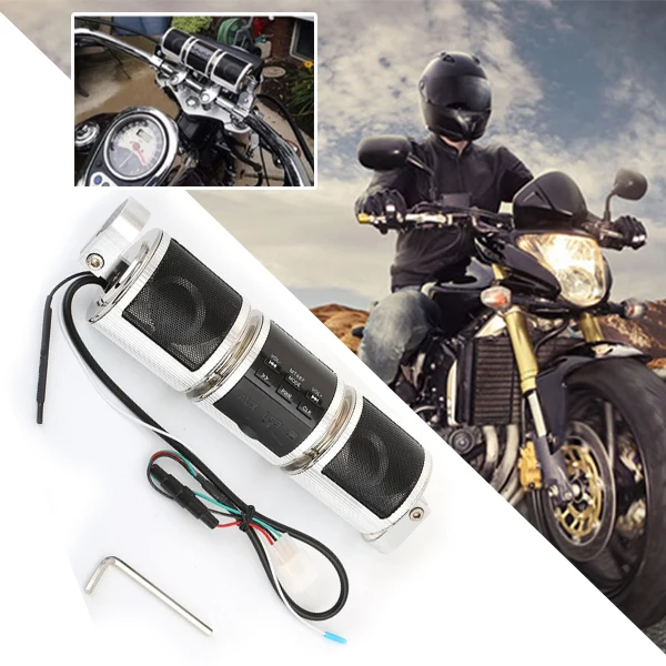 Motorcycle Speaker Speaker Durable Bluetooth Speaker Radio Audio 7W LCD Display Premium