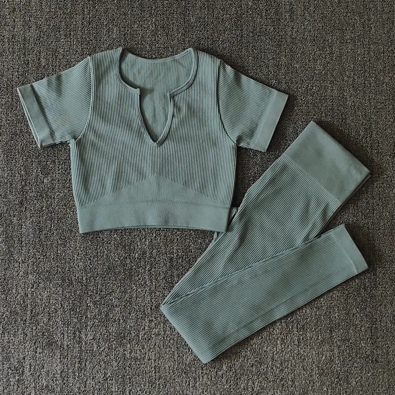 2/4/6PCS Seamless Women Yoga Set Workout Sportswear Fitness Bra Sport Pants Gym Clothing High Waist Leggings Shorts Sports Suits