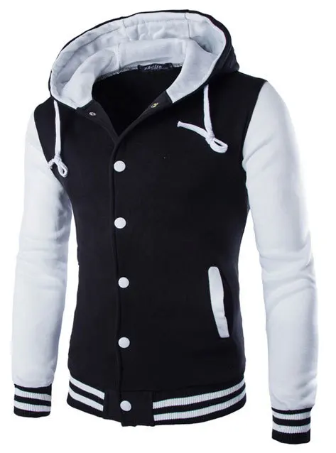 W69 white Мужская толстовка с капюшоном, бейсбольная куртка, Мужская мода, дизайнерская Черная Мужская облегающая университетская куртка, брендовая стильная куртка для колледжа, Veste Homme - Цвет: W69 white