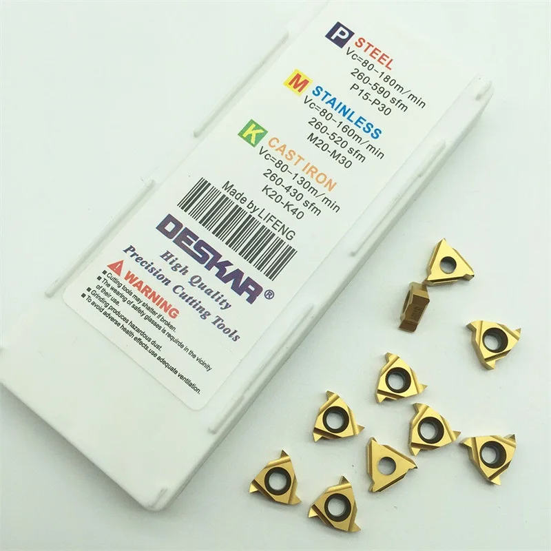 

11IR AG60 LDC Carbide Alloy Inserts Internal Threading Inserts for Stainless