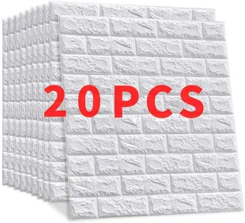 

20 pieces Imitation Brick Wallpaper 3D Design PE Screen Background Brick Decoration Office Room Restauran