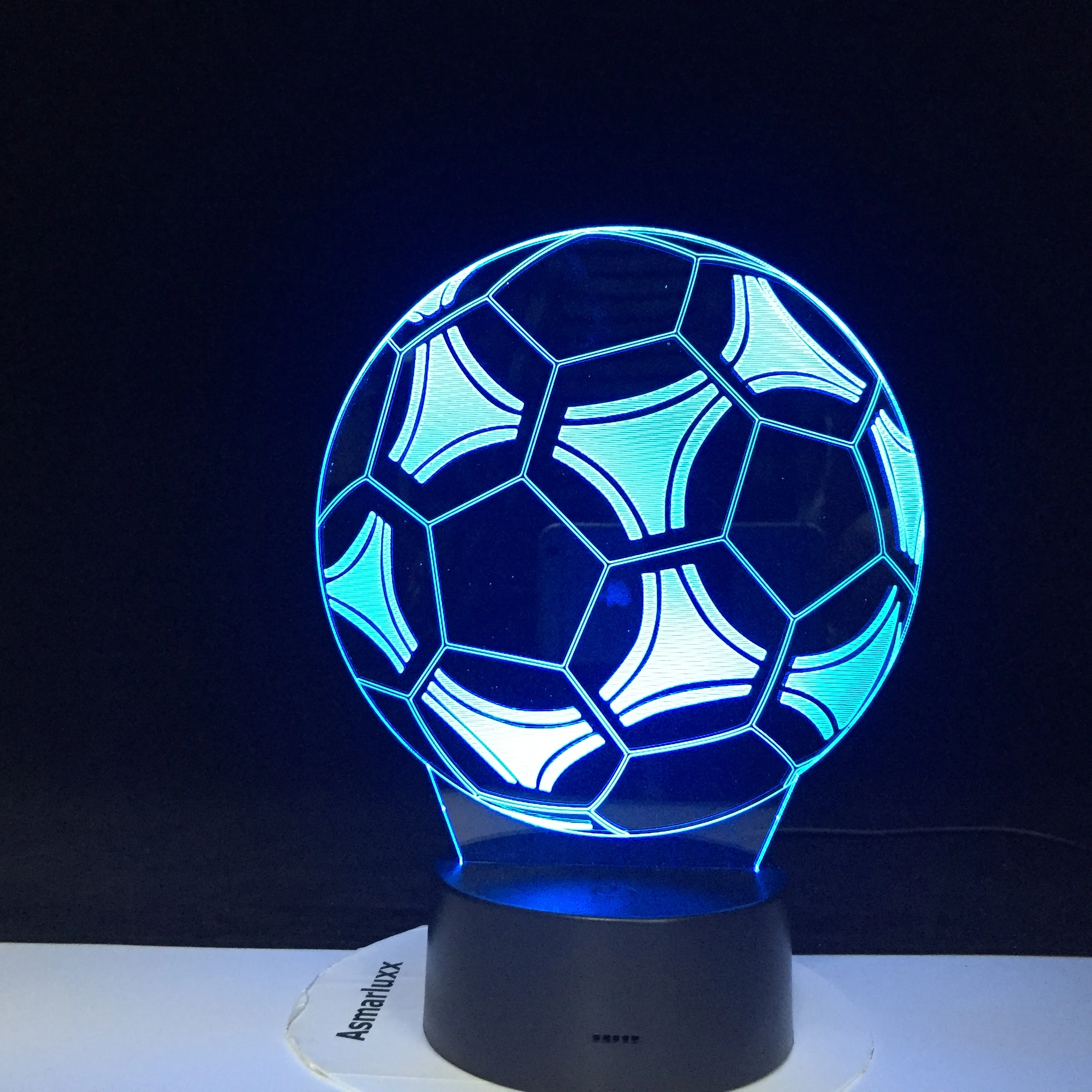 violín Regulación Antibióticos Deal luz de noche LED 3D con forma de balón de fútbol para decoración de la  Oficina y la habitación del hogar, lámpara de mesa de luz nocturna para  niños y bebés,