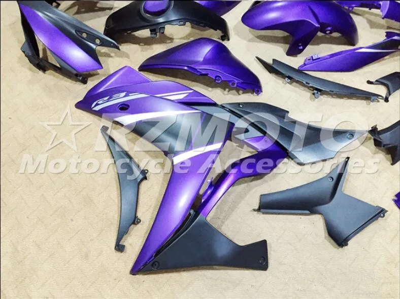 4 подарки ABS литьевая форма мотоцикл Обтекатели подходит для YAMAHA R3 R25- 15-19 обтекатель кузова набор фиолетовый черный Прохладный