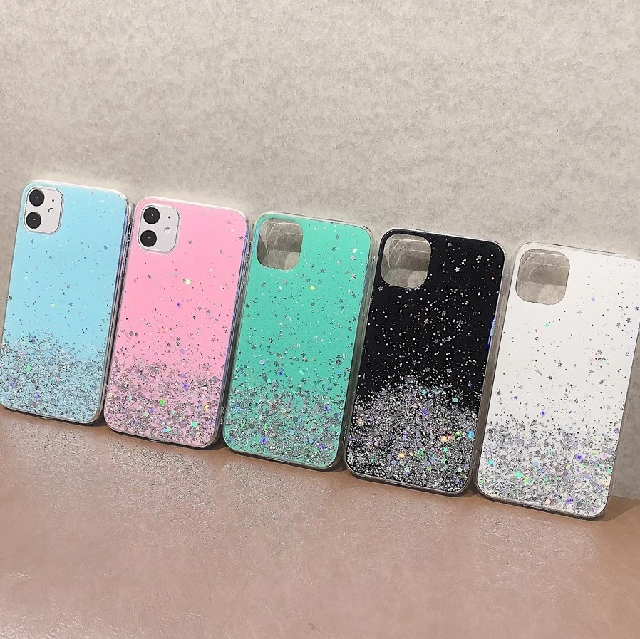 Bling Bling For Iphone 11 Glitter Case For Girl 11 Pro Max Luxury Glue Tpu Mobile Phone Funda X Xr 8 7 6 Plus Back Cover Women Aliexpress