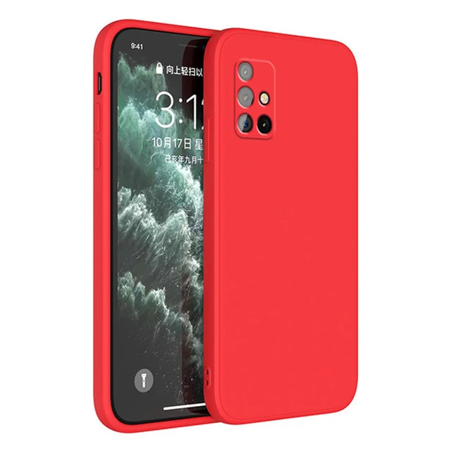 Square Liquid Silicone Case For Samsung Galaxy S22 Plus S22Ultra S20 S10 S9 A52 A72 A50 A70 A51 A71 Note 20 Ultra 10 Cover