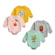 Body décontracté à manches longues pour bébés garçons et filles, vêtements d'automne pour nourrissons, vêtements de dessin animé pour tout petits