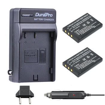 

2pc 1200mAh NP-60 NP 60 NP60 Battery + Car Charger for Samsung SLB-1037 for Fujifilm NP-60 Kodak KLIC-5000 for Olympus Li-20B