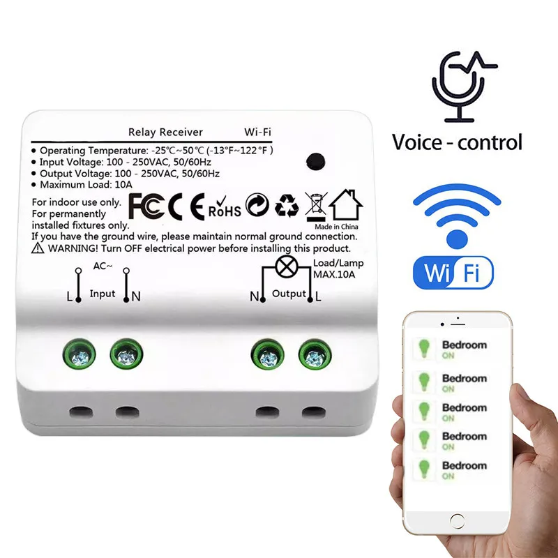 WiFi переключатель умный модуль домашней автоматизации Голосовое управление совместимый Alexa и Google Home приложение огни на дистанционном управлении таймер умный дом