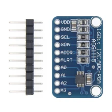 16-битный I2C ADS1115 модуль ADC 4-канальный с усилителем Pro Gain RPi