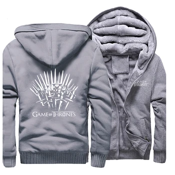 

Game Of Thrones Iron Throne Printed Hip Hop Sweatshirts Men 2019 Winter Warm Fleece Coat Fashion Hoodies Raglan Sleeve Jackets