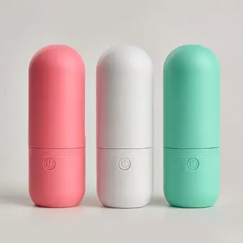 

Practical Fashion Creative Capsule Shape USB Charging Fan Mini Handheld Fan Portable With Base Magnetic Fan