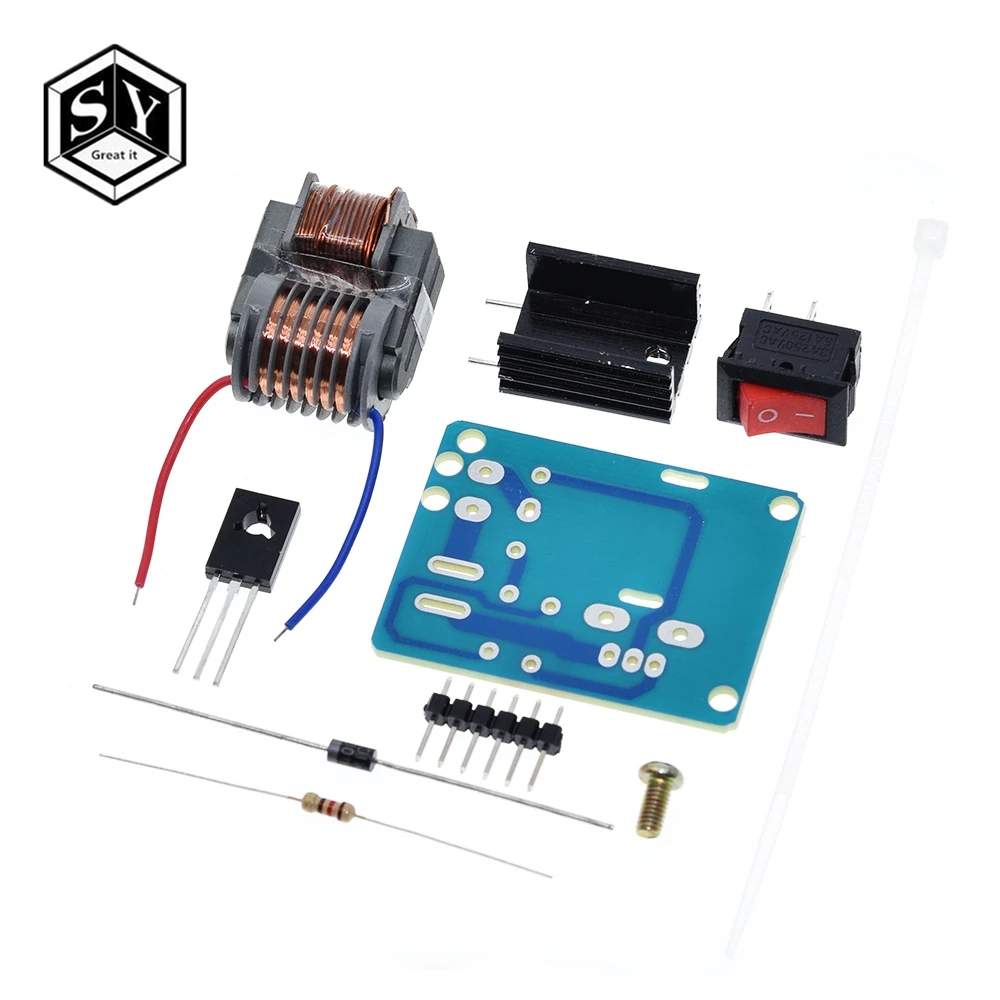 High Voltage Transformer 15KV Booster Coil Inverter Heat sink Switch Diode DIY High Voltage Transformer 15KV Booster Coil Inverter Heat sink Switch Diode DIY