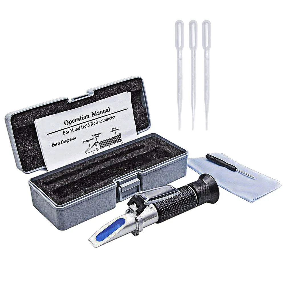 Beer Refractometer Brix 32% Wort ATC For Refractometer Beer Handheld Tool Hydrometer Concentration Spirits Test Refractometer