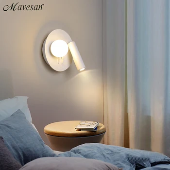 

Nordic LED Wall Lights Lighting For Bedisde Stairway Deskside Corridor Kitchen Foyer Indoor Home Aluminum Sconce For 90-260V