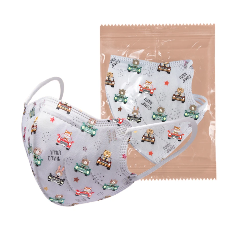 3D Children Disposable Mask For Face Independent Packaging 4 Layer Security Protection Baby Anti-dust Mascarillas faciales face mask