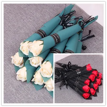 

Party Decoration Red / White Rose Soap Flower Wedding Decoration Garland Party Rose Valentines Day Decoration Girl Gift -C