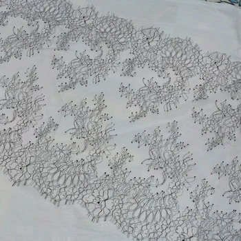 

3Mete/lot Eyelash Lace Fabric DIY Decorative Nylon Eyelash Lace Trim Clothing Sewing Applique Fabric 60cm width