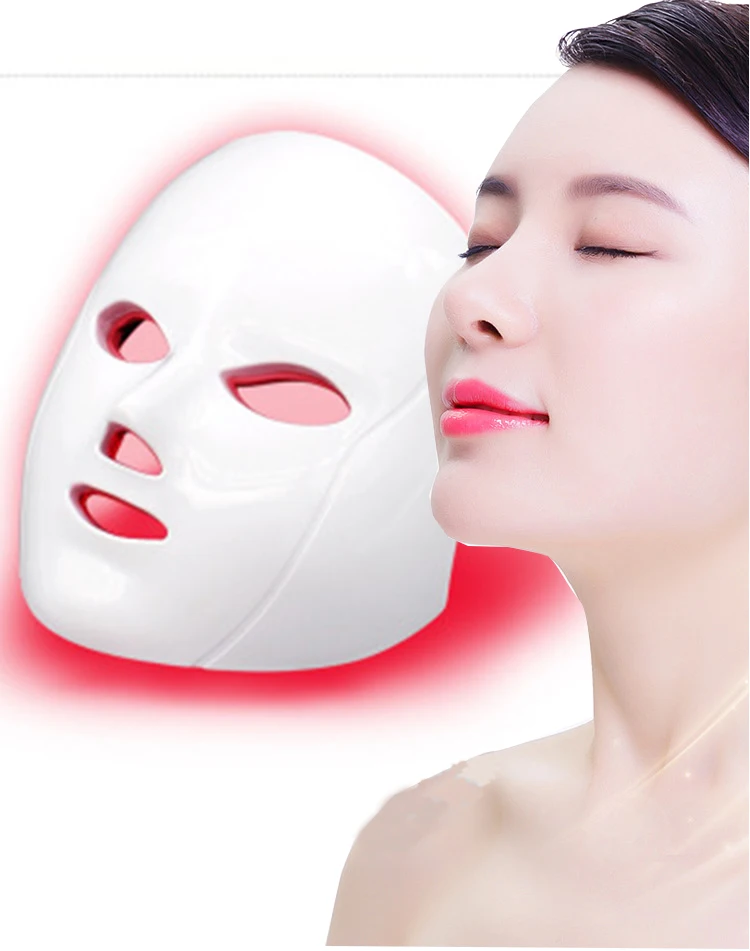 

Pro 7 Color LED Face Mask | Photon Red Light Therapy For Healthy Skin Rejuvenation | Collagen Anti Aging Wrinkles