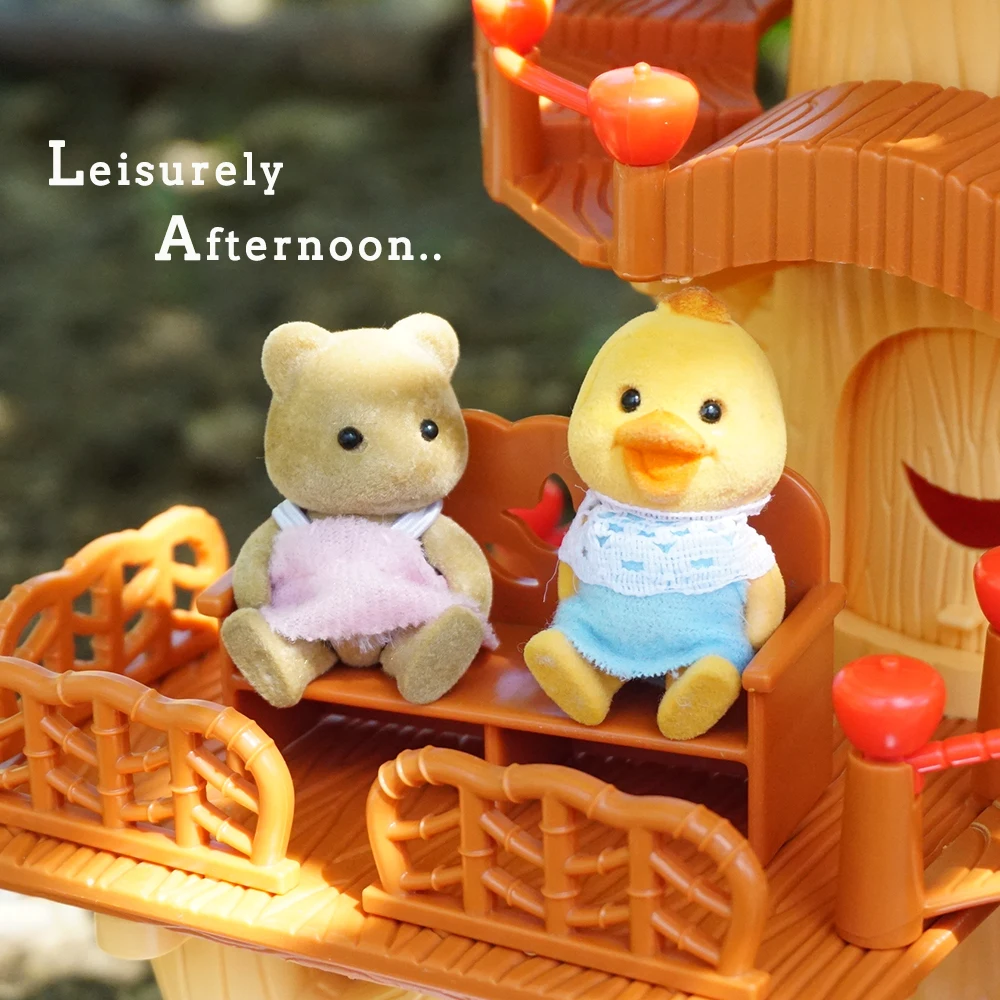 2PCS 1/12 Forest Animal Family  Baby Dolls 4.5CM Rabbit Bear Panda Action Figure Dollhouse Accessories Play House Toys For Girl 4