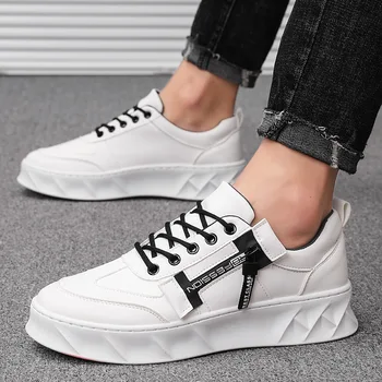 

Super fire personality thick bottom increased shoes wild white shoes casual 2019 spring and autumn wild outdoor men's shoes