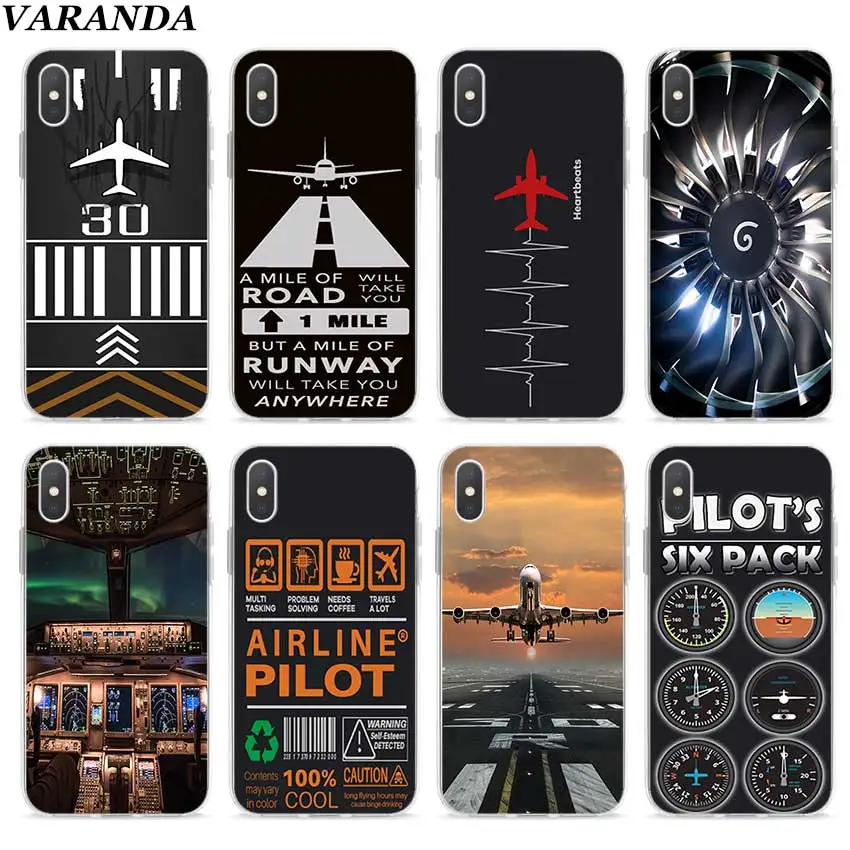 

Airplane fly travel Pilot Plane TPU Soft case for Apple iPhone XS Max XR X XS 7 8 Plus 6 6S Plus 5 5S SE Silicone Cover Capa