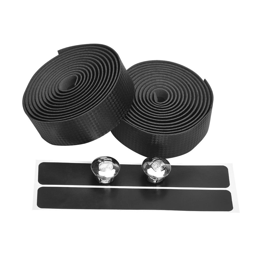 

2pcs Anti-slip Cycling Road Bike Handlebar Tape Straps Bicycle Handle Bar Grips Tapes +2 Bar Plugs +2 Belt Straps
