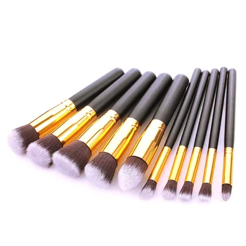 

New Arrival 10 pcs/set Makeup Brush Kit Cosmetics Foundation Blending Blush Makeup Tool Face Beauty Make up Brush Set