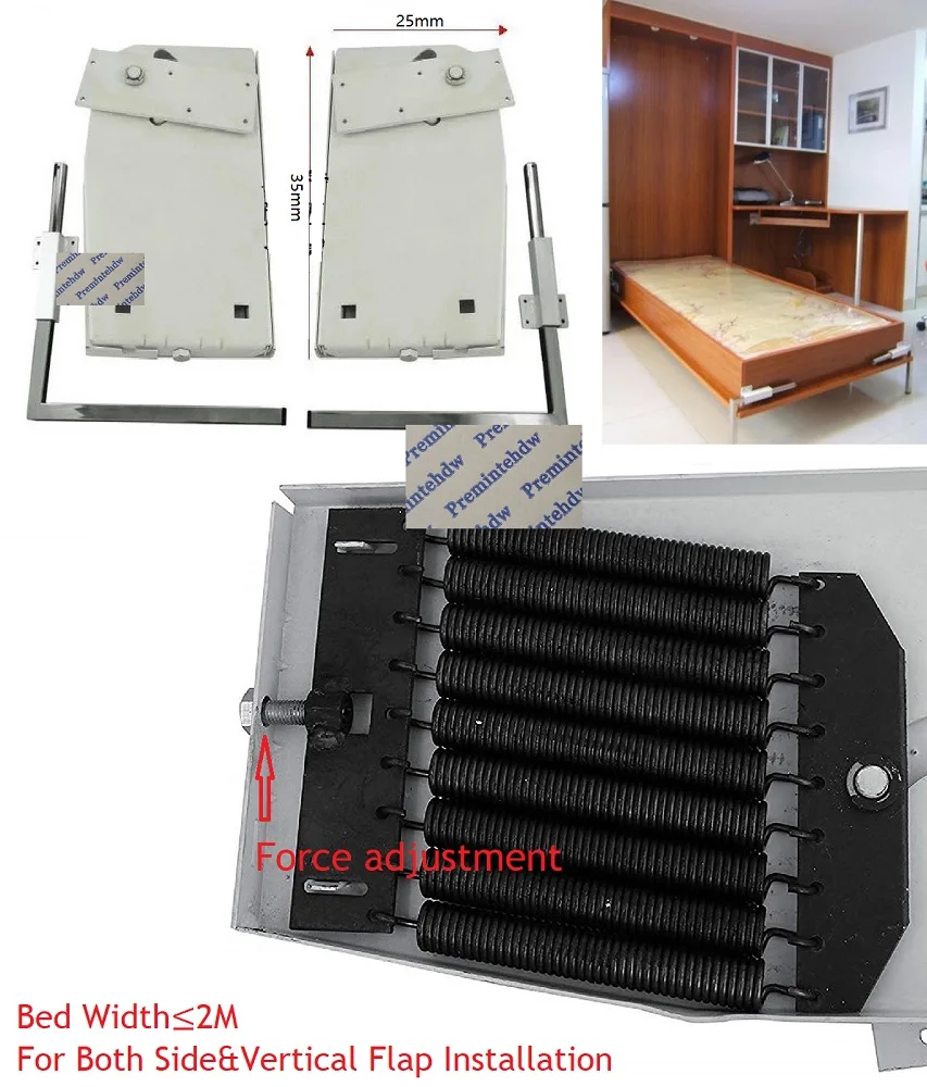 Heavy Duty Diy Murphy Muur Bed Kit Neerklapbare Mechanisme