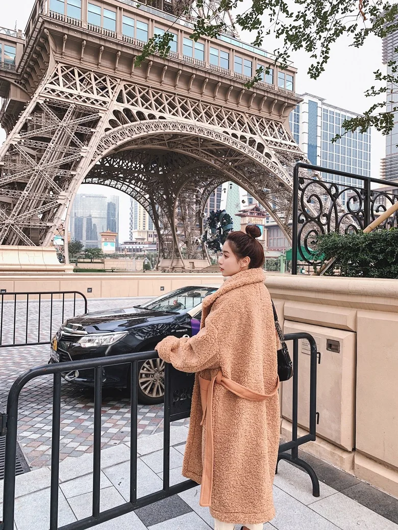 Модное пальто для фотосессии в стиле шик, зима, стиль, женское платье, Ретро стиль, лень, большой карман, берберский флис