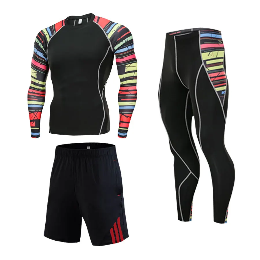 

High Quality Compression Men's Sport Suits Quick Dry Running Sets Clothes Sports Joggers Training Gym Fitness Tracksuits Running