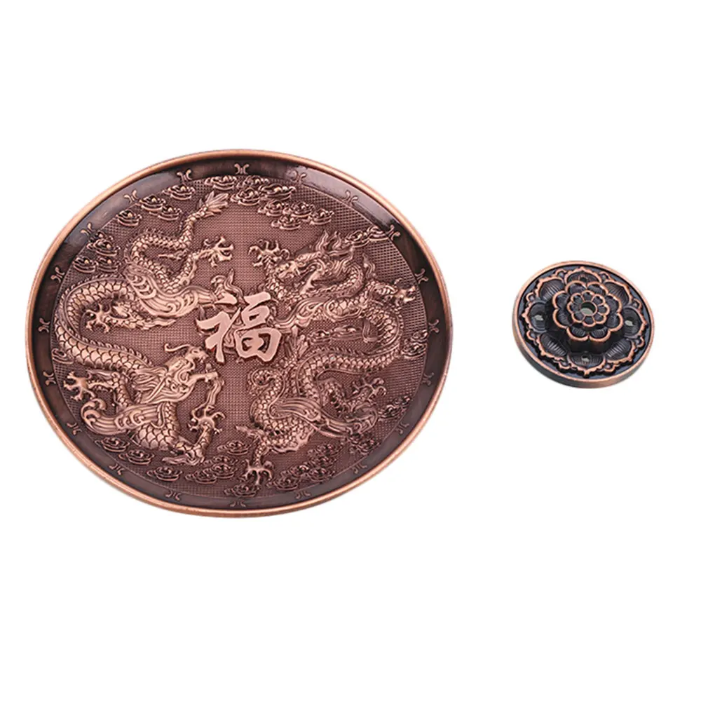 10*10*1 см курильница диск ароматерапия аромат практичный дракон курильница Йога цинковый сплав ретро коллекционная