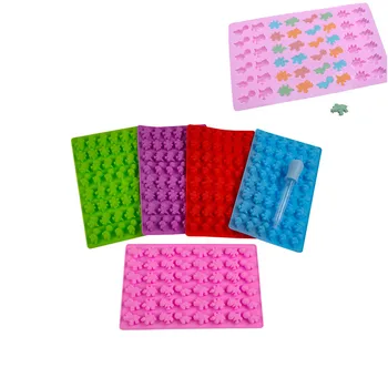 

48 Hole Dinosaur Silicone Mould Dinosaur QQ Fondant Mold DIY Candy Chocolate Mold with Tuning Device Baking Tool