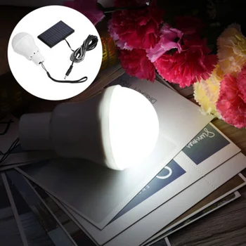 

New Solar Panel Power 12 LED Bulb Lamp Outdoor Camping Tent Fishing Light Use