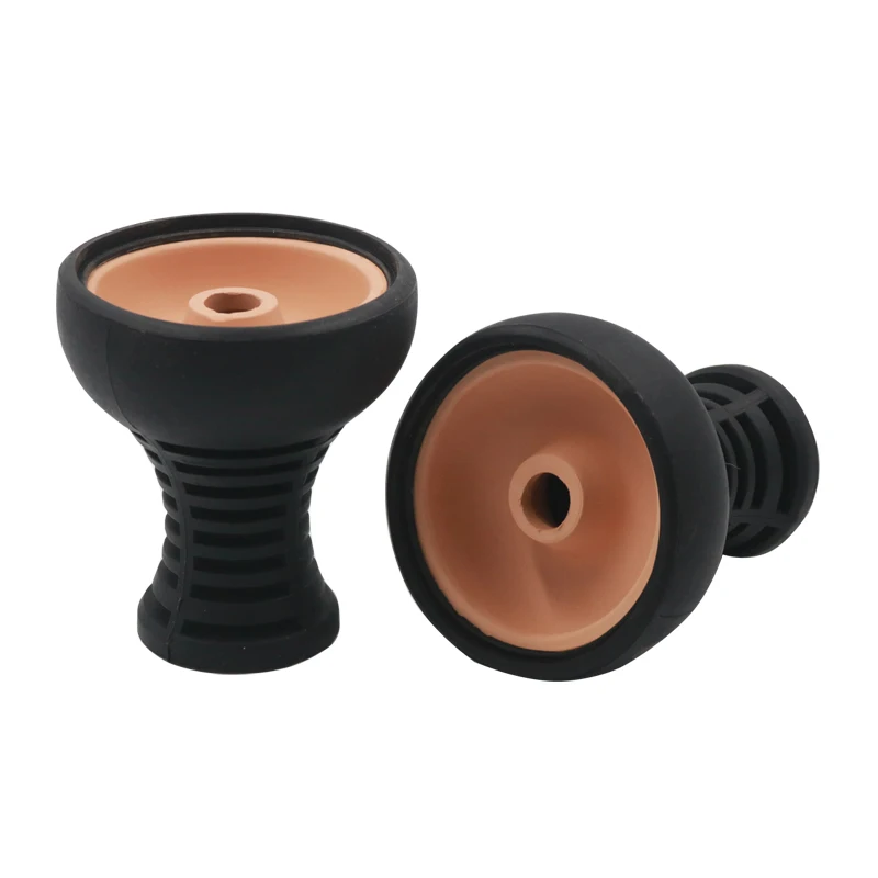 New 1PC Black Silicone & Ceramic Red Mud Shisha Bowl Shisha Tobacco Bowl Chicha Hookah Accessories