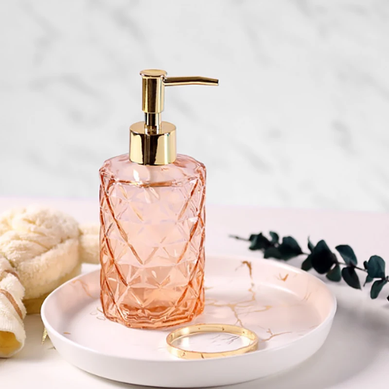 Nordic Lotion RetroDark Green Glass Hand Sanitizer Press Bottle Home Hotel Bathroom Bump Texture Hand Sanitizer ShowerGel Bottle Nordic Lotion RetroDark Green Glass Hand Sanitizer Press Bottle Home Hotel Bathroom Bump Texture Hand Sanitizer ShowerGel Bottle