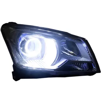 

Headlight assembly for Isuzu LED angel eye turn signal Bi-lens HID bulbs with 65W Ballast, left and right